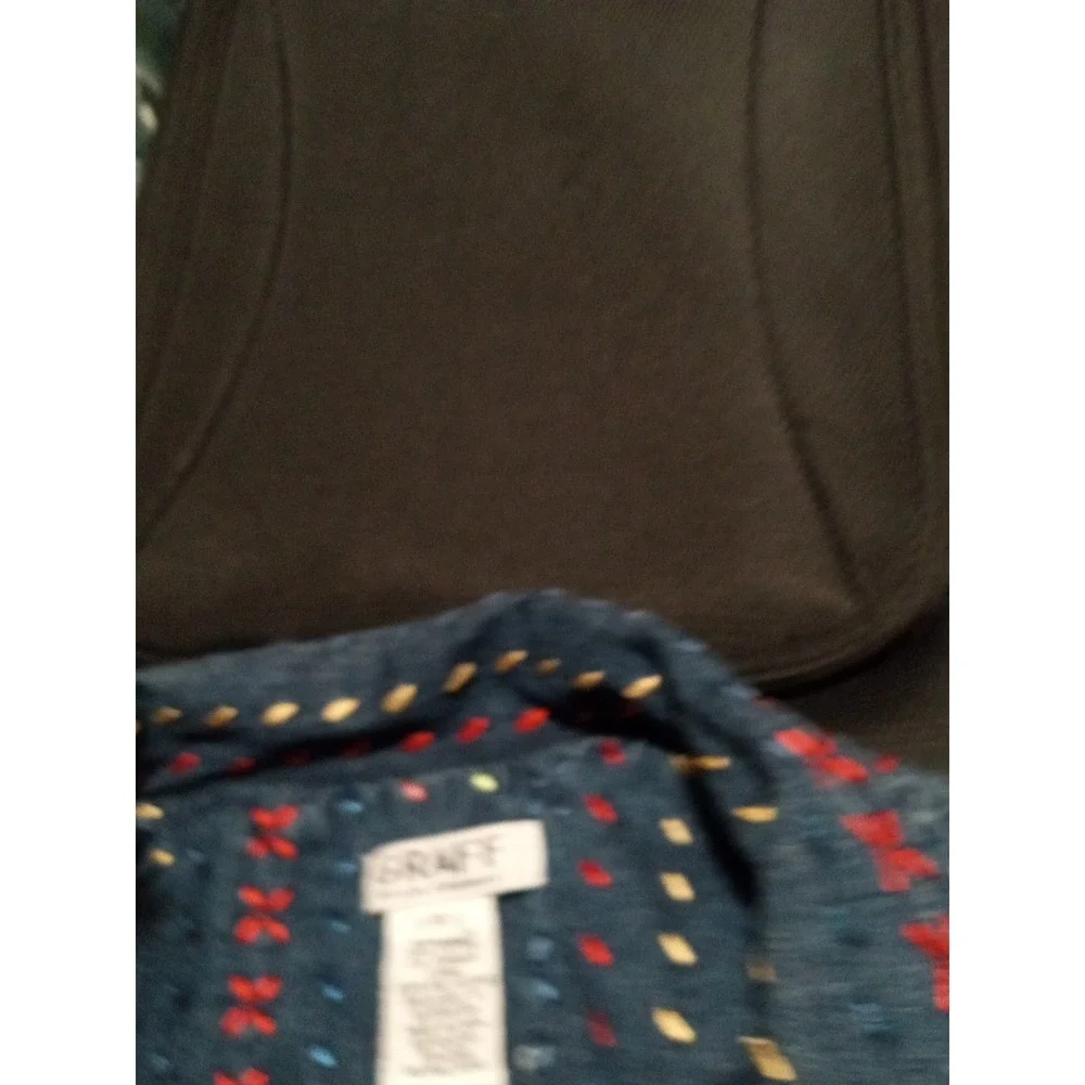 Graff By Um Denim Blue Jean Jacket Embroidered Colorful Button Up Women's Size S